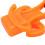 Support de régulateur en plastique orange pour octopus de plongée, léger et facile à utiliser. 4