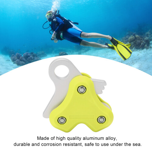 Riavvolgitore di corda da immersione in lega di alluminio giallo 159 g 2