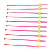 Attrezzatura da pesca invernale 12 cm ABS mini sezioni superiori per canne da pesca sul ghiaccio 10 pezzi