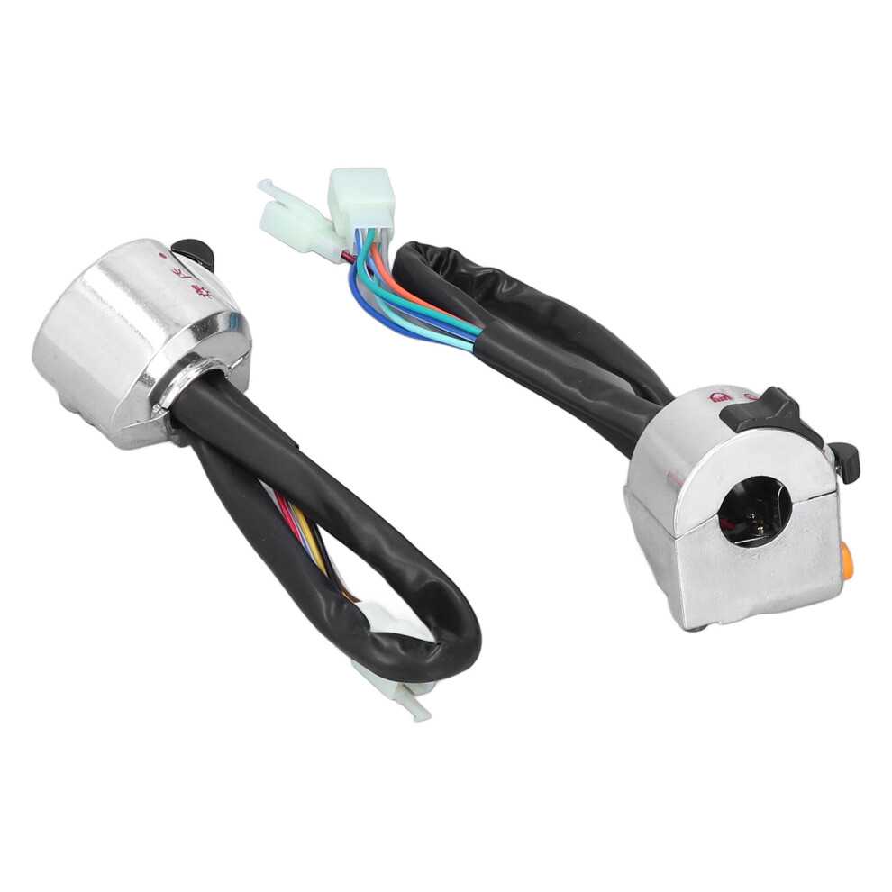 Pair Motorcycle Handlebar Switch Assembly Universal For 50Cc 22Mm Handle Grip Scooter Disc Brake 7681321901288