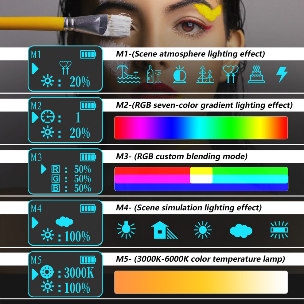 Portable Handheld Rgb Tube Led Wand Ipx8 30M Waterproof 3000K-6000K Dimmable 5 Ing Modes Built-In Battery With Remote Cont Light 9321321900932