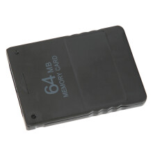 2-in-1 Plug-and-Play Scheda di memoria PS2, 64 MB, Nera