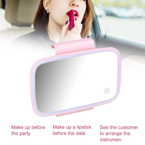 Specchio parasole LED rosa da 400 mAh, compatibilità universale 2