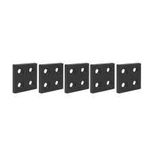 5 pièces capuchon d'extrémité en aluminium noir 4040 à double rainure