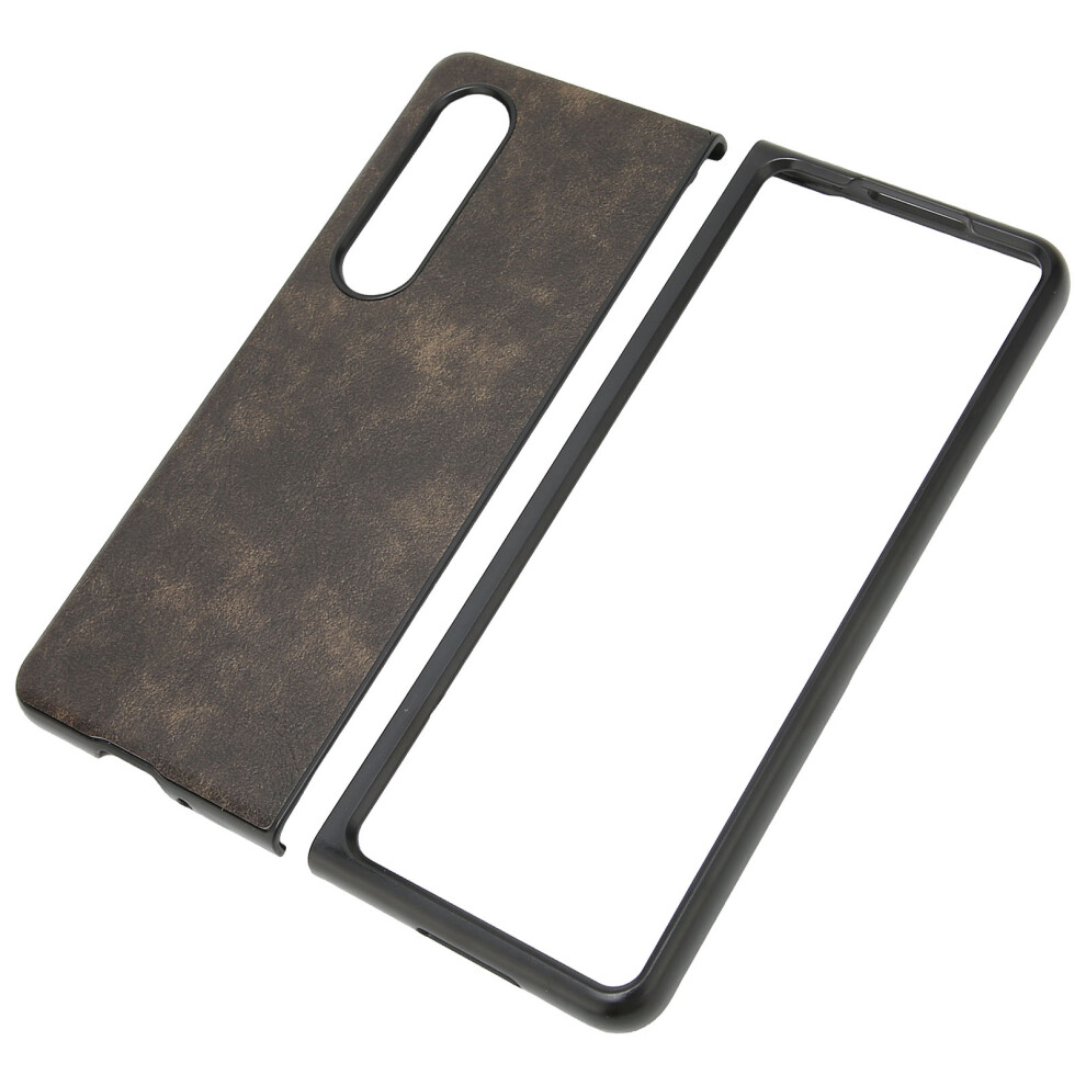 Business Leather Phone Case For Galaxy Z Fold 3 Dustproof Folding Screen Phone Casecamouflage Green 7891321904275