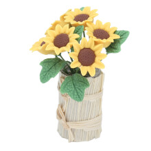 Miniatura Girasole luminoso Fiori per casa delle bambole Senza veleno Durevoli Realistici