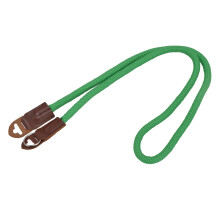 Tracolla per fotocamera verde in pelle bovina e nylon 110 cm 57 g