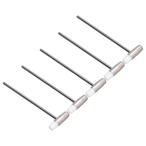5 pezzi di martello mini a testa doppia da 6,5 pollici argento/bianco 2