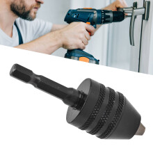 Mandrino trapano senza chiave 0,6-8 mm, attacco esagonale da 1/4 di pollice, nero