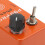 Pedal de phaser metálico Phase Effect naranja con perilla de 9V 12