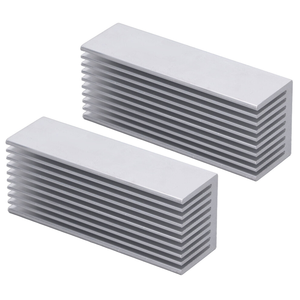 2Pcs Cooling Fins Aluminum Heat Radiator Heatsink Kit For Electronic Chip Cpu 100X40x30mmwithout Adhesive 4601321908806
