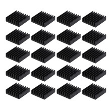 Mini dissipatori di calore in alluminio nero 20x20x6mm 20 pezzi