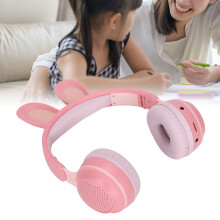 Rabbit Ear Bluetooth 5.0 Casque pour enfants Rose 400 mAh 40 mm