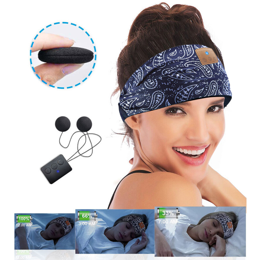 Bluetooth Headband Sleep Headphones Wireless Music Headband Headphones With Hd Speakers For Side Sleepers Workout Jogging Yoga Gifts 8471321909631