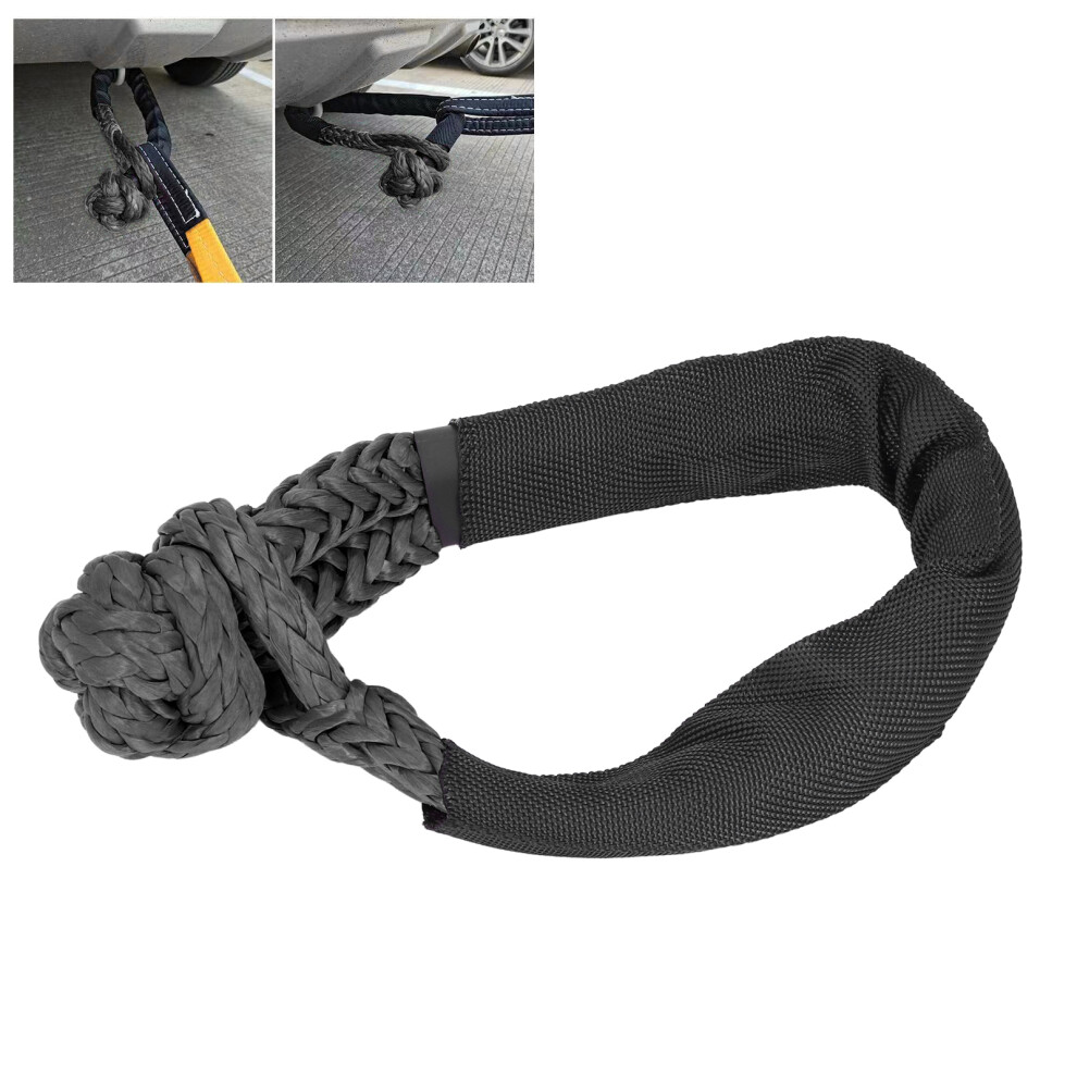 Synthetic Soft Shackle 33069Lbs Breaking Strength Off Road Recovery Rope For Atv Suv Truckblack 4951321910546