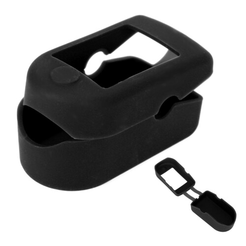 Custodia compatta in silicone per ossimetro da dito, nera 2