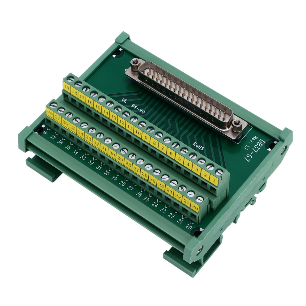 Terminal Board Adapter Connector Module Pcb Breakout Straight Male With Shell Dc 60V Db37âG7 3091321912094