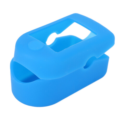 Custodia in silicone blu compatta per ossimetro, Fingertip 1