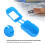 Custodia in silicone blu compatta per ossimetro, Fingertip 8