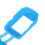 Custodia in silicone blu compatta per ossimetro, Fingertip 12