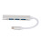 Docking Hub USB-C 4-in-1 in alluminio argentato compatto 2