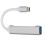 Docking Hub USB-C 4-in-1 in alluminio argentato compatto 15