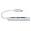 Docking Hub USB-C 4-in-1 in alluminio argentato compatto 9