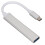Docking Hub USB-C 4-in-1 in alluminio argentato compatto 14