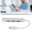 Docking Hub USB-C 4-in-1 in alluminio argentato compatto 7