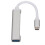 Docking Hub USB-C 4-in-1 in alluminio argentato compatto 6