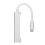 Docking Hub USB-C 4-in-1 in alluminio argentato compatto 3