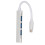 Docking Hub USB-C 4-in-1 in alluminio argentato compatto 4