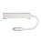 Docking Hub USB-C 4-in-1 in alluminio argentato compatto 12