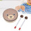 Set di tamburelli Kid Drum 15x4,5 cm, martello da 16 cm 1