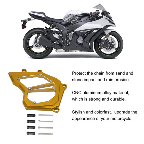 Cache-pignon avant ZX10R en aluminium doré 2011-2017 2