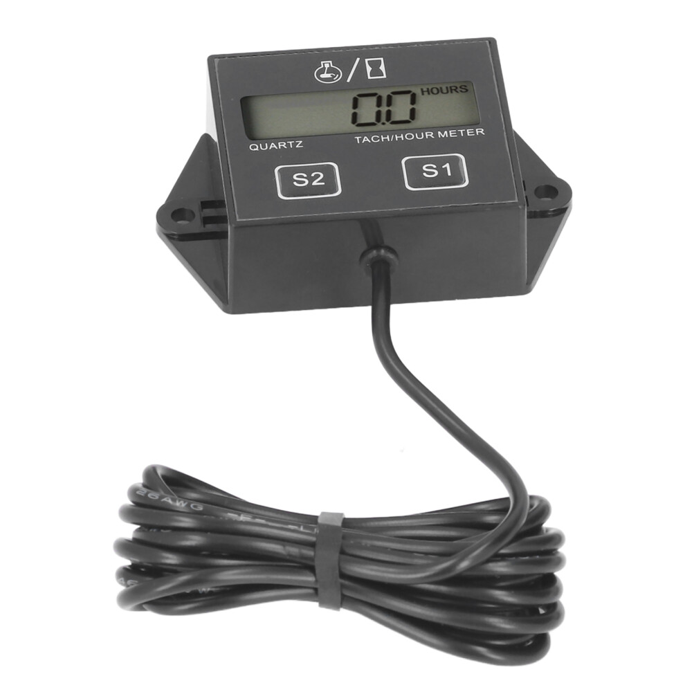 Motorcycle Tachometer Timer Lcd Display 2/4ÂStroke Gasoline Engine Hour Meter Universal For Pickup Trucks 8261321915844