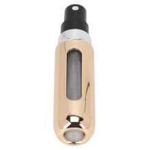 Atomizador portátil de perfume de viaje de 5 ml dorado