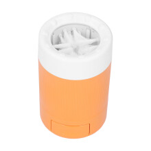 Taza de lavado de patas para perros portátil semiautomatizada, naranja