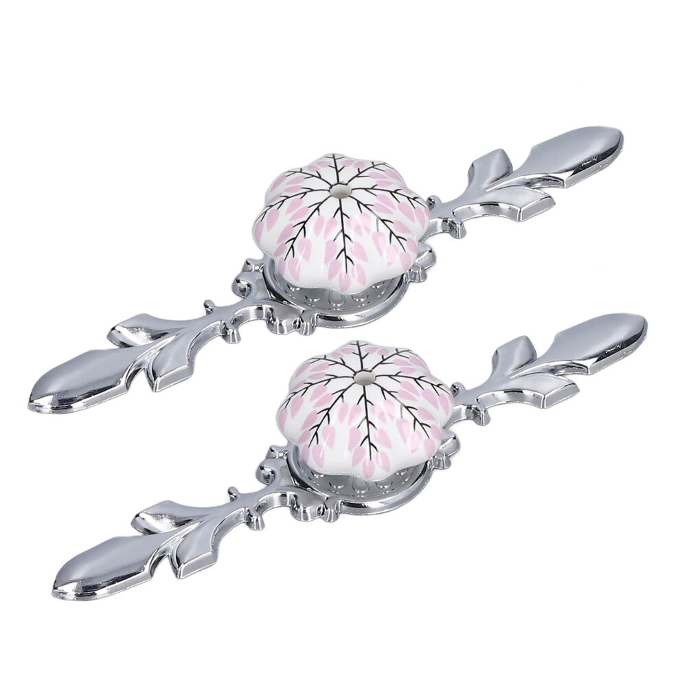 2Pcs/Set Ceramic Cabinet Handle Modern Simple Style Hand Painted Ceramic Cabinet Knobs1061d Flower Pattern 4941321918239