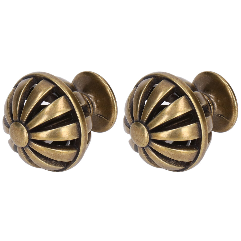 2Set Cabinet Knob Birdcage Hollow Closet Drawer Knob Zinc Alloy Wardrobe Knob For Home Decoration366 Birdcage Bronze 4661321918342