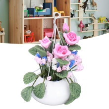 Mini pot de fleurs pour maison de poupée à l'échelle 1:12 décor de scène vivant pour enfants 3 ans et plus