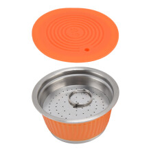 Tasse Capsule en acier inoxydable orange 53 mm/2,1 po 40 ml