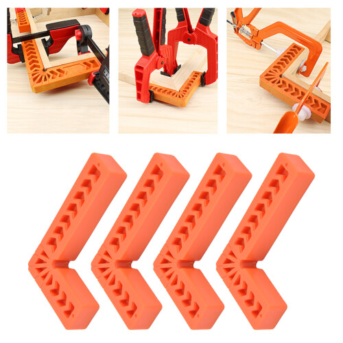 4Pcs L Type Plastic Squares Multi Purpose Strong Practicability Easy to Use Plastic Right Angle Positioner for Drawers4 Inches 100mm 2