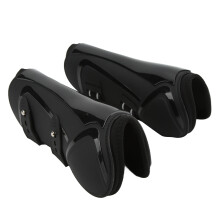 Bottes de protection pour antérieurs de cheval noir taille M PU néoprène tendon