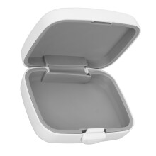 Boîtier pour appareil auditif ABS blanc 8,5  6,5  3 cm Capacité
