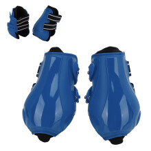 Protecteur de jambe arrière pour cheval bleu M PU+Néoprène