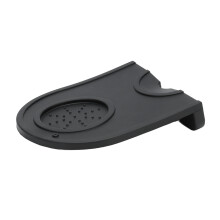 Tapis de tassage pour café en silicone 12,5 x 14 cm noir