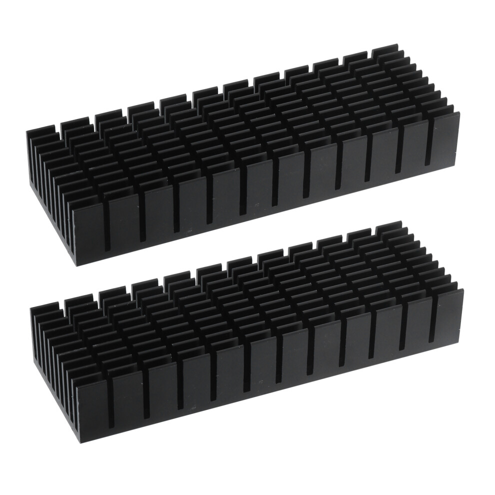 2Pcs Cooling Fins Aluminum Power Radiator Slotted Heatsink Kit For Electronics 120X40x20mmwith Adhesive 8711321920770