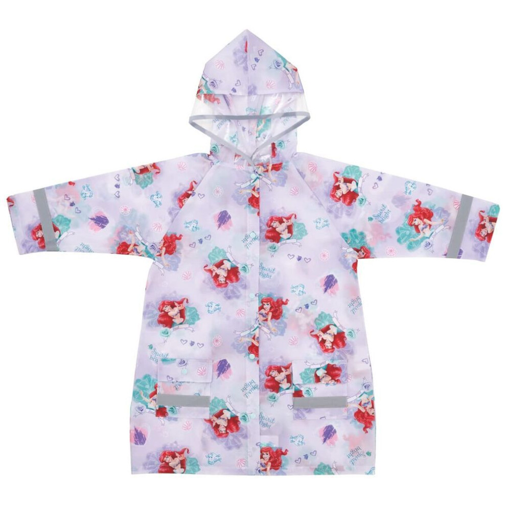 Skater Raincoat Kids Disney Ariel Suitable Height 110-125cm Raco1n-a
