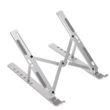 N3 Supporto per laptop in lega di alluminio argento 9.8x7.5in